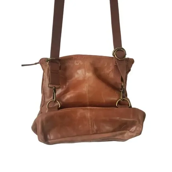 The Sak Ventura Embossed Leather Convertible Backpack/Crossbody Brown - Picture 3 of 11